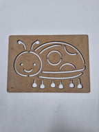 1 Adet Uğur Böceği Ahşap Montessori Çizim Okul Dıy Etkinlik Aktivite Sanat 21 cm x 15 cm