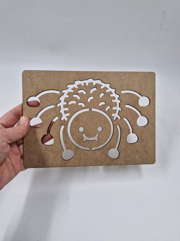 1 Adet Örümcek Ahşap Montessori Çizim Okul Dıy Etkinlik Aktivite Sanat 21 cm x 15 cm
