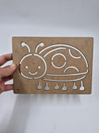 1 Adet Uğur Böceği Ahşap Montessori Çizim Okul Dıy Etkinlik Aktivite Sanat 21 cm x 15 cm