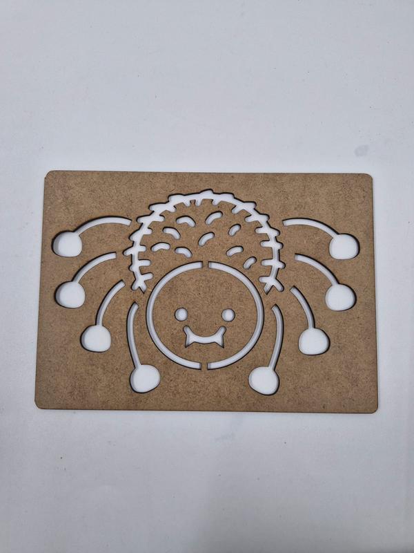 1 Adet Örümcek Ahşap Montessori Çizim Okul Dıy Etkinlik Aktivite Sanat 21 cm x 15 cm