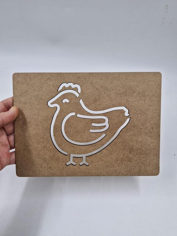 1 Adet Tavuk Ahşap Montessori Çizim Okul Dıy Etkinlik Aktivite Sanat 21 cm x 15 cm