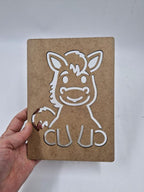 1 Adet Eşek Ahşap Montessori Çizim Okul Dıy Etkinlik Aktivite Sanat 21 cm x 15 cm