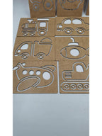 Ahşap Montessori Çizim Seti Araçlar Kutulu 15 Adet