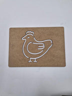 1 Adet Tavuk Ahşap Montessori Çizim Okul Dıy Etkinlik Aktivite Sanat 21 cm x 15 cm