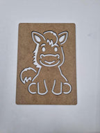 1 Adet Eşek Ahşap Montessori Çizim Okul Dıy Etkinlik Aktivite Sanat 21 cm x 15 cm