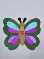 20 Adet Sevimli Kelebek Ahşap Boyama Okul Diy Etkinlik Aktivite Sanat 15 cm x 12 cm