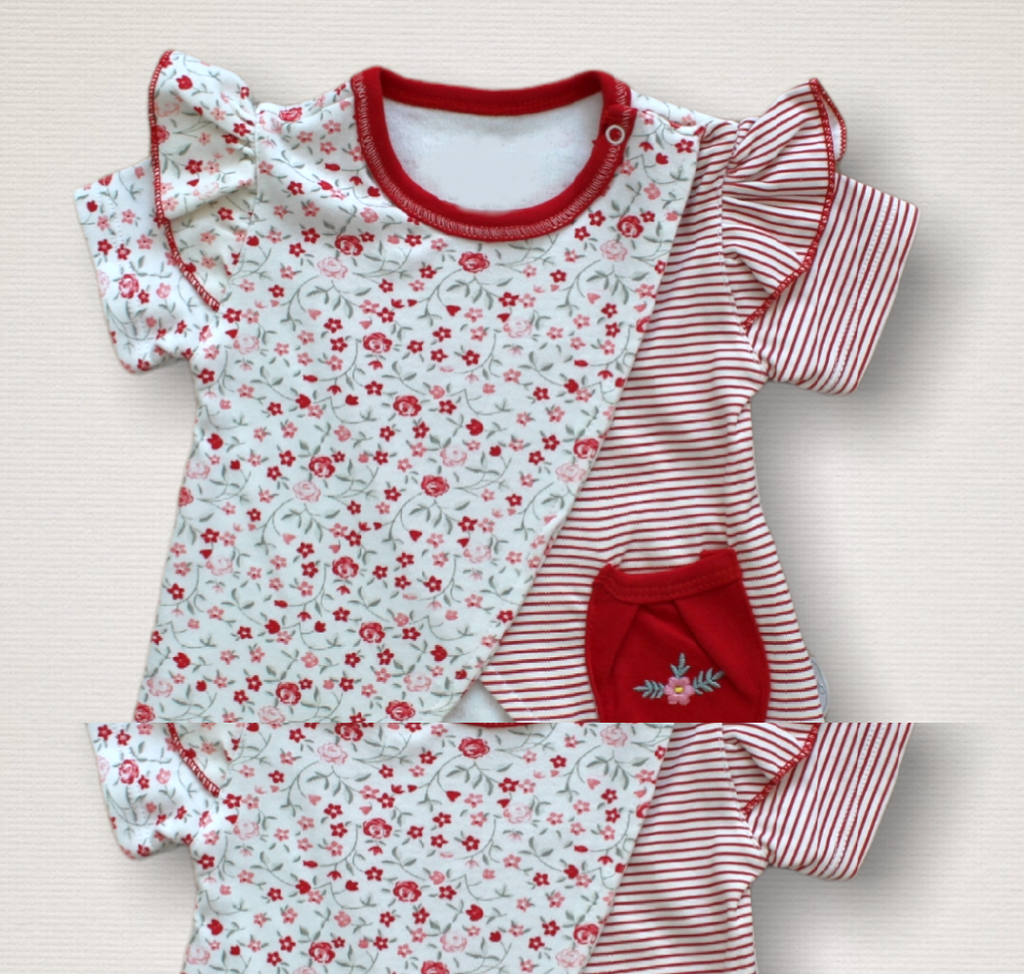 3-6 6-9 9-12 Ay Melek Kız Nakışlı Bandanalı Kısa Kollu Sweatli Şortlu 3lü Kız Bebek Takımı