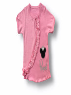 3-6 6-9 9-12 12-18 Ay Princess Taçlı Mickey Nakışlı Şort Tişört 3lü Kız Bebek Takımı