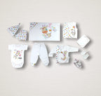 Love Zürafa Nakışlı %100 Cotton Antibakteriyel 10lu Zıbın Takımı Hastane Çıkışı