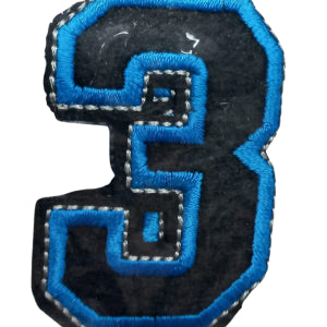 Aplike Ütü İle Yapışan 3 Rakamı Arma 2,5x4 cm