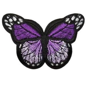 Aplike Ütü İle Yapışan Kelebek Mor Arma 7x5 cm