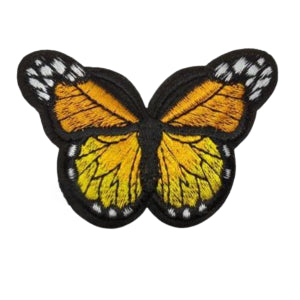 Aplike Ütü İle Yapışan Kelebek Sarı Arma 7x5 cm