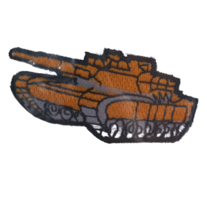 Aplike Ütü İle Yapışan Tank Turuncu Arma 4x3 cm