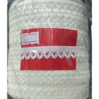 Çamaşır Lastiği Dantelli 1 cm 1 Metre Ekru