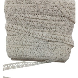 Kopanaki Dantel en 1 cm Göz Model Krem 10 Metre