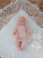 Yenidoğan Ay Işığı Papatya Dantelli Taşlı Fiyonk Bebek Battaniyesi Kundak