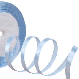 Saten Kurdele 3 cm 10 Metre Bebe Mavisi