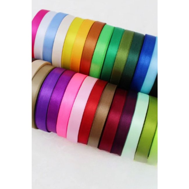 Saten Kurdele 6 mm Su Yeşili 5 Metre