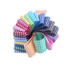 Tafta Ekoseli Kurdele 25 mm Pembe 2 Metre