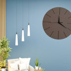 Ahşap Minimal Dekoratif Duvar Saati - 33x33 cm Vizon