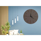 Ahşap Minimal Dekoratif Duvar Saati - 33x33 cm Vizon