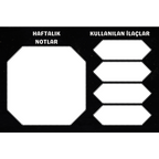 Diyabet Ölçüm Takip Çizelgesi Defteri A Kalite Özel Tasarım 3 Aylık A5 Siyah-Beyaz