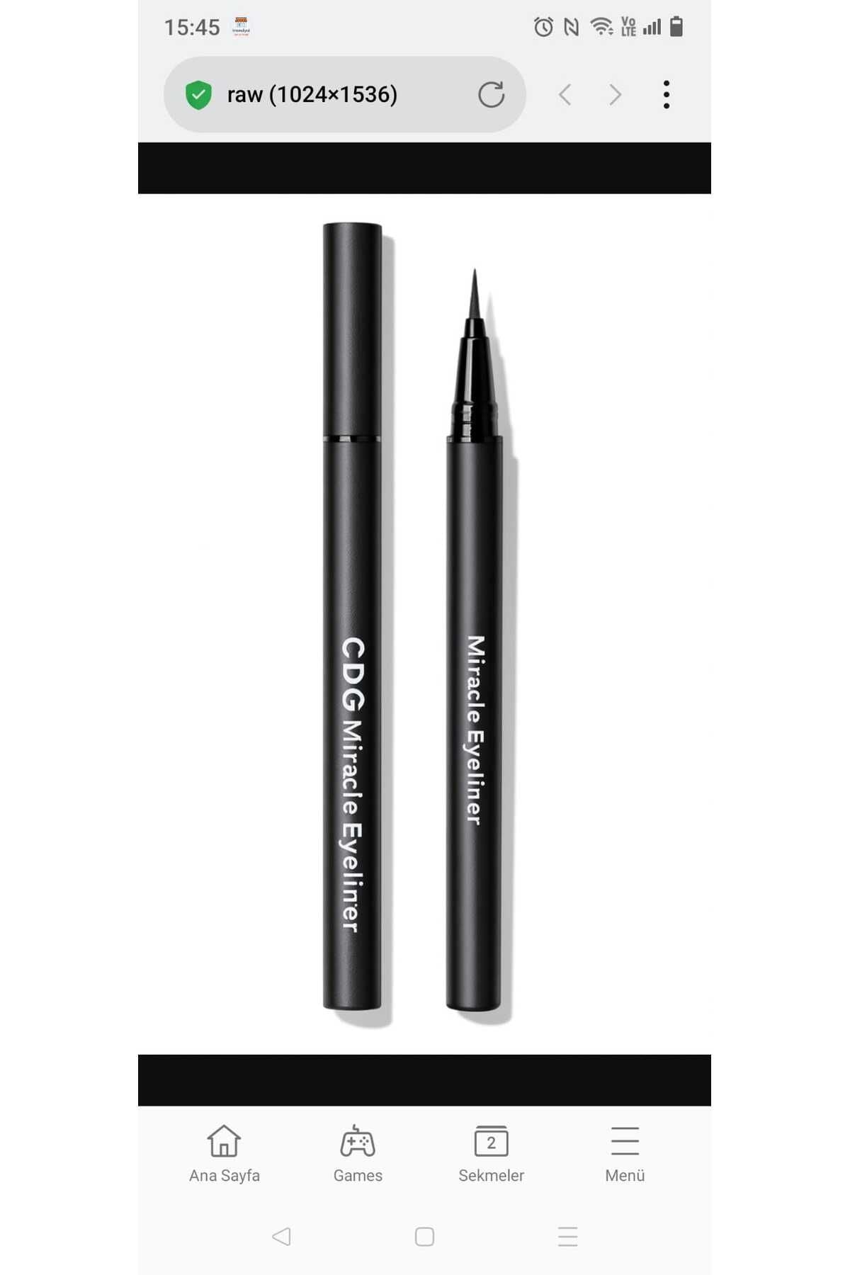 Miracle Eyeliner – Suya Dayanıklı, Akmayan, İnce Uçlu Siyah Göz Kalemi