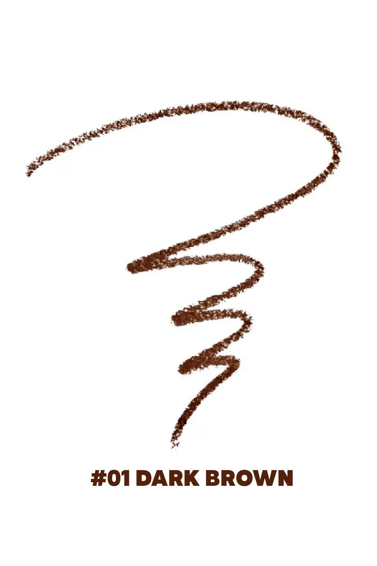 Suya Dayanıklı Çatal Uçlu Kaş Kalemi – 2’si 1 Arada Krem Microblading Etkili Eyeliner & Kaş Kalemi