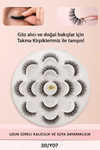 7 Çift Doğal İpek Takma Kirpik 5D 07 Hacimli