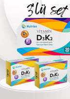 D3K2 Vitamin Takviyesi 30 Tablet – 3’lü Ekonomik Set
