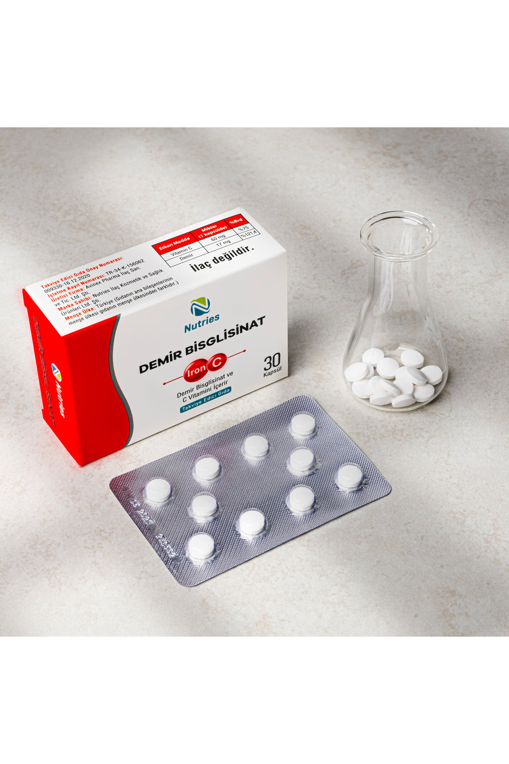 Demir Bisglisinat 30 Kapsül – 2’li Avantaj Paketi