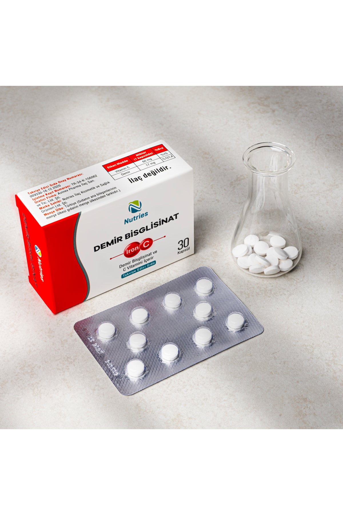 Demir Bisglisinat 30 Kapsül – 2’li Avantaj Paketi