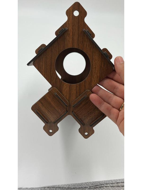 Ahşap Kuş Yuvası Evi Ceviz 20 cm x 15 cm x 22 cm