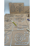 Ahşap Montessori Çizim Seti Böcekler Kutulu 15 Adet