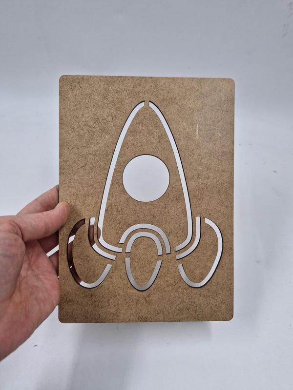 1 Adet Uzay Mekiği Ahşap Montessori Çizim Okul Dıy Etkinlik Aktivite Sanat 21 cm x 15 cm