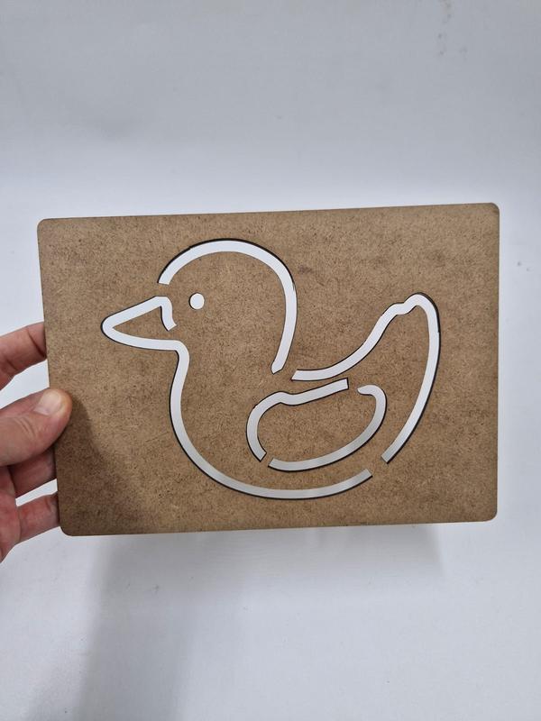 1 Adet Ördek Ahşap Montessori Çizim Okul Dıy Etkinlik Aktivite Sanat 21 cm x 15 cm