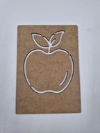 1 Adet Meyveler Elma Ahşap Montessori Resim Çizim Okul Dıy Etkinlik Aktivite Sanat 20 cm x 14 cm