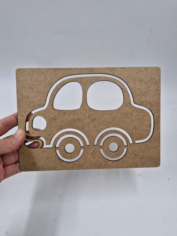 1 Adet Araba Ahşap Montessori Çizim Okul Dıy Etkinlik Aktivite Sanat 21 cm x 15 cm