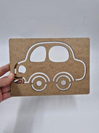 1 Adet Araba Ahşap Montessori Çizim Okul Dıy Etkinlik Aktivite Sanat 21 cm x 15 cm