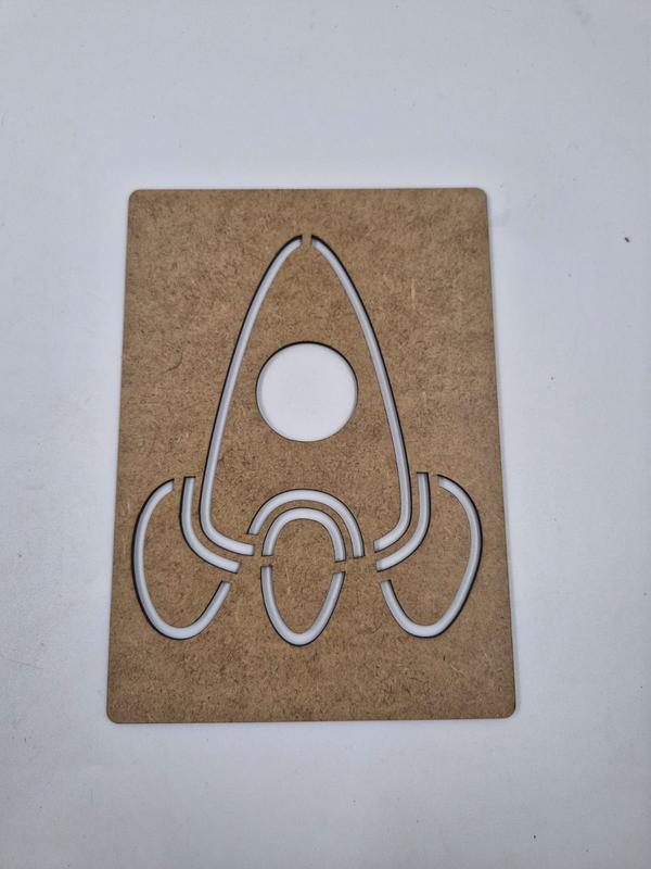 1 Adet Uzay Mekiği Ahşap Montessori Çizim Okul Dıy Etkinlik Aktivite Sanat 21 cm x 15 cm