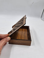 Ahşap Dekoratif Kutu Ceviz Desenli 15 cm x 10 cm x 3 cm