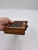 Ahşap Dekoratif Kutu Ceviz Desenli 15 cm x 10 cm x 3 cm