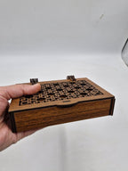 Ahşap Dekoratif Kutu Ceviz Desenli 15 cm x 10 cm x 3 cm