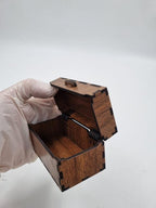 Ahşap Dekoratif Kutu Ceviz Desenli 9 cm x 5 cm x 5 cm