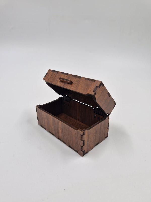 Ahşap Dekoratif Kutu Ceviz Desenli 9 cm x 5 cm x 5 cm