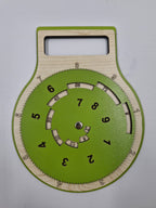 Ahşap Çarpım Tablosu Montessori Eğitici Oyuncak Yeşil 19 cm x 15 cm