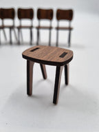 Ahşap Dekoratif Oyuncak Masa Sandalye Takımı 6'lı Set