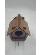 Ahşap Kuş Yuvası Evi Ceviz 11 cm x 10 cm x 15 cm