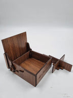 Ahşap Dekoratif Kutu Ceviz Desenli 9 cm x 9 cm x 4 cm