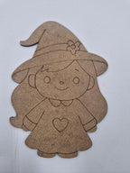 20 Adet Sevimli Cadı Ahşap Boyama Okul Diy Etkinlik Aktivite Sanat 15 cm x 11 cm